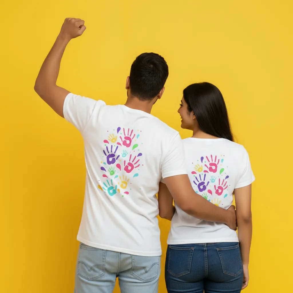 Holi Couple Matching T-shirt — photo 3