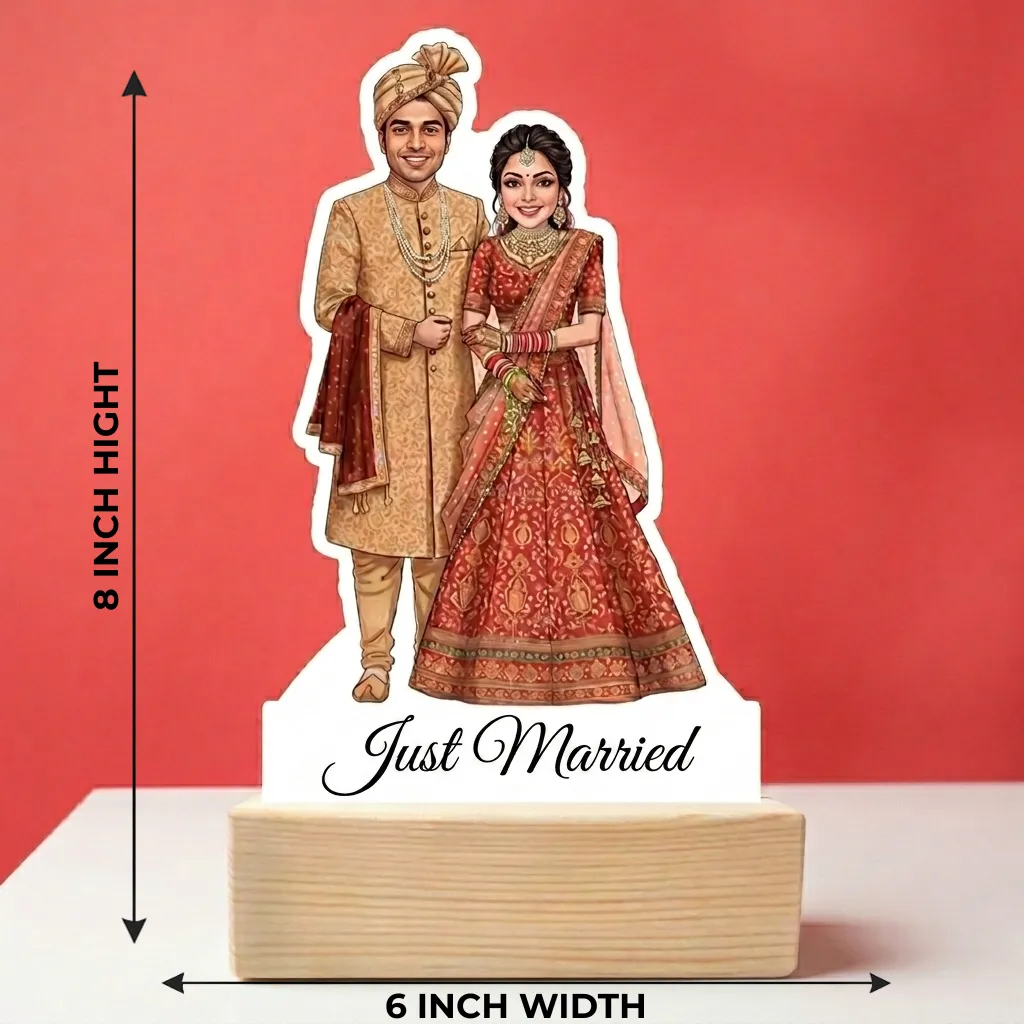 Newlywed Couple Caricature Wedding Gift