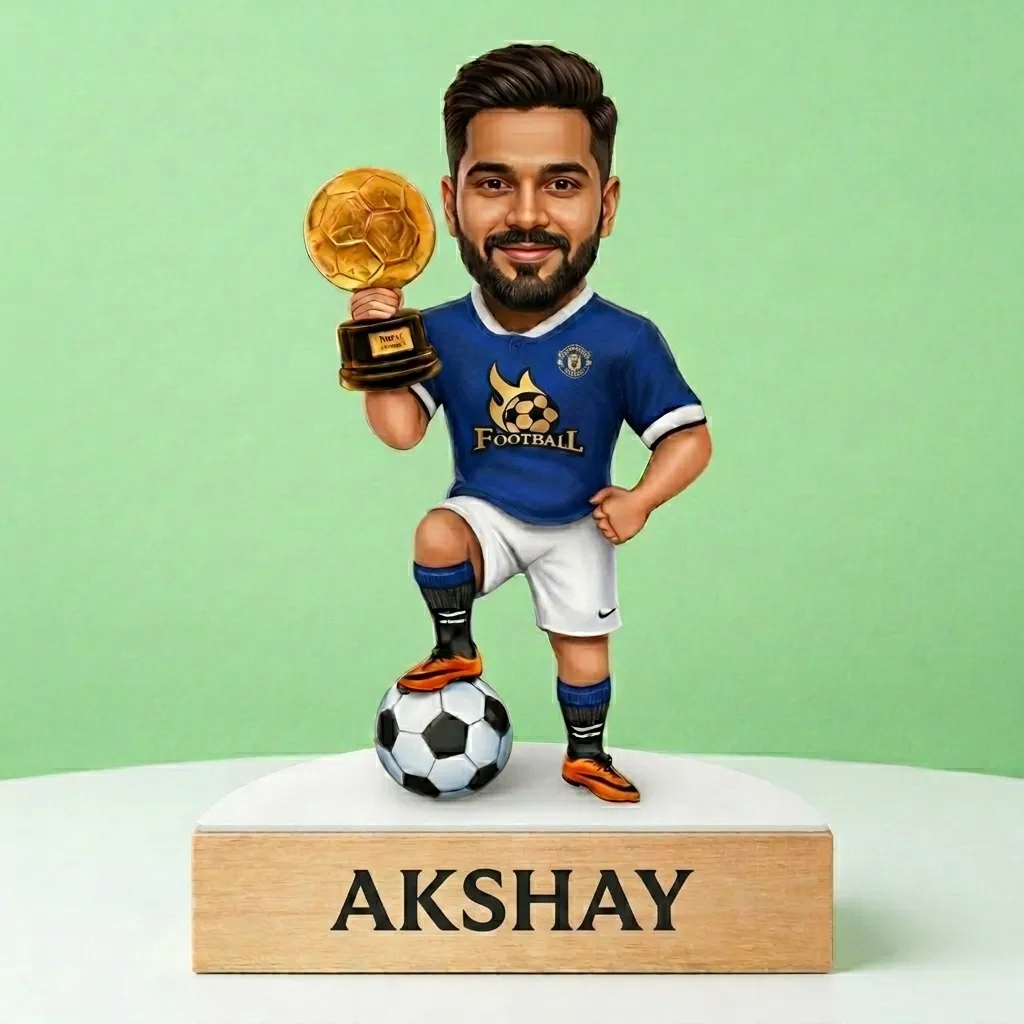 Football Star Custom Caricature Figure