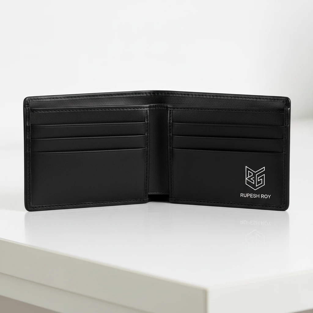 Custom Printed Men Leather Wallet — photo 2