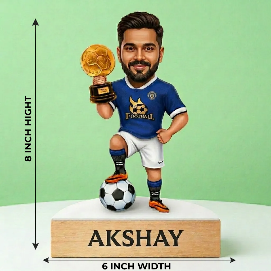 Football Star Custom Caricature Figure — photo 3