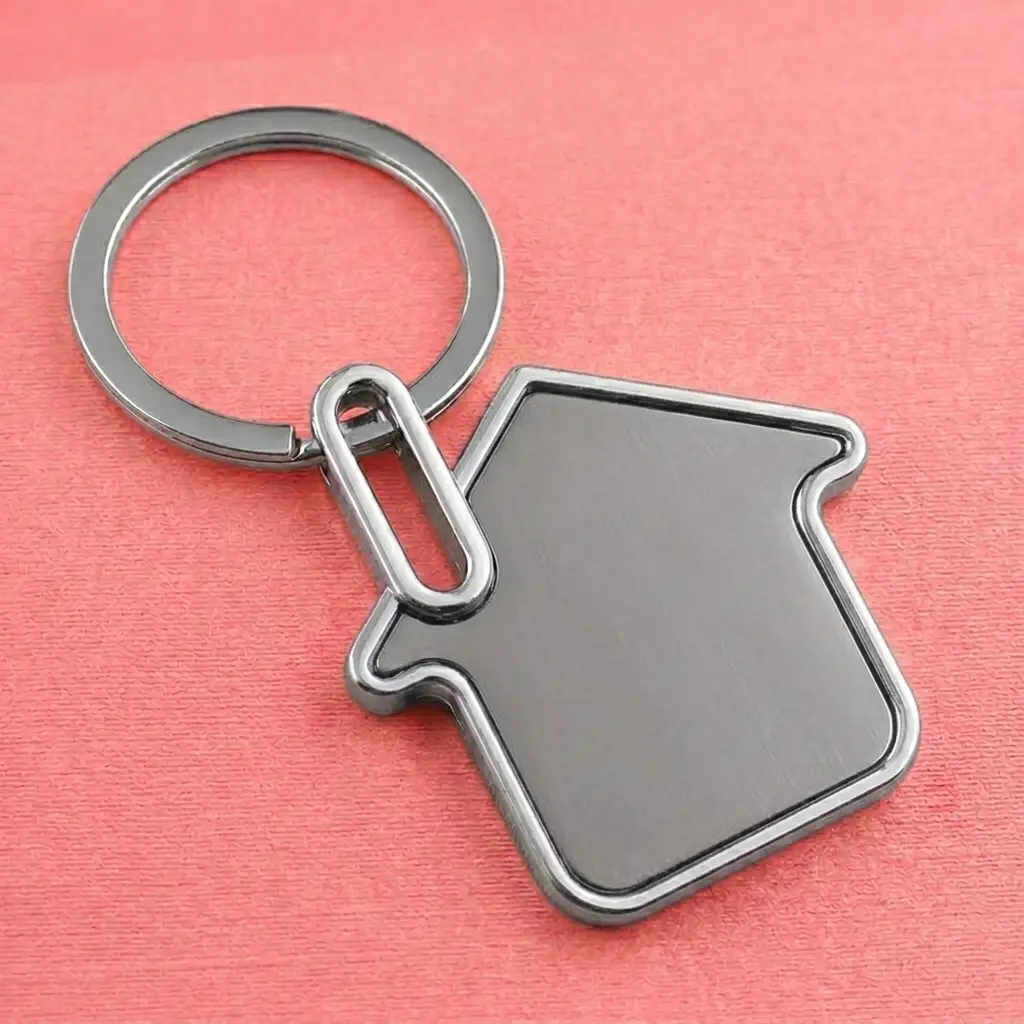 Home Sweet Home Shape Metal Keychain
