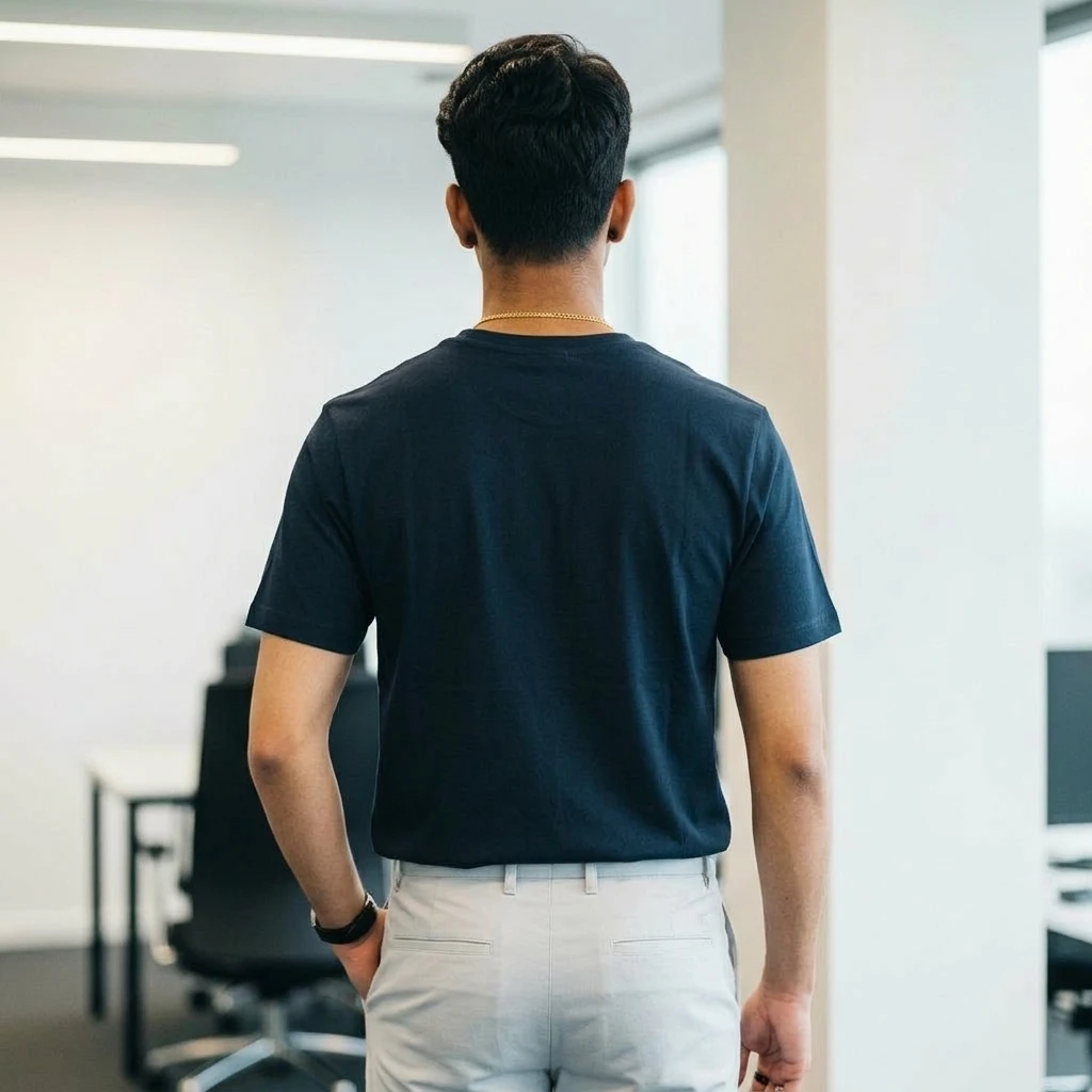 Navy Blue Custom Logo T-shirt