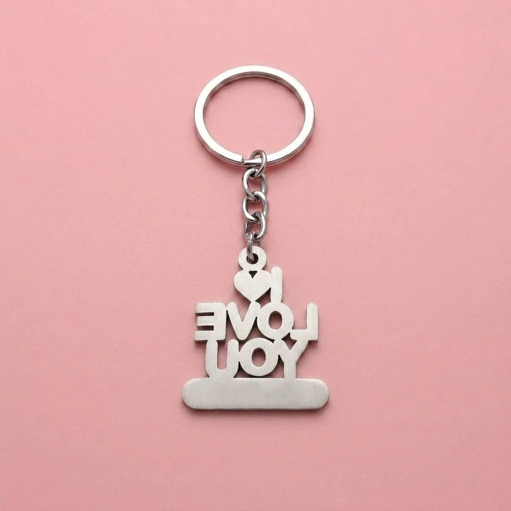 Custom Engraved I Love You Name Keychain