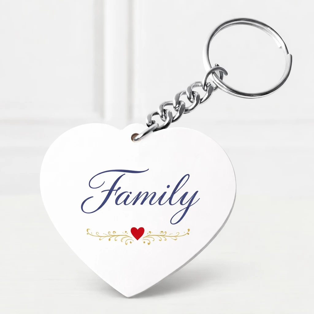 Personalized Heart Shape Photo Keychain
