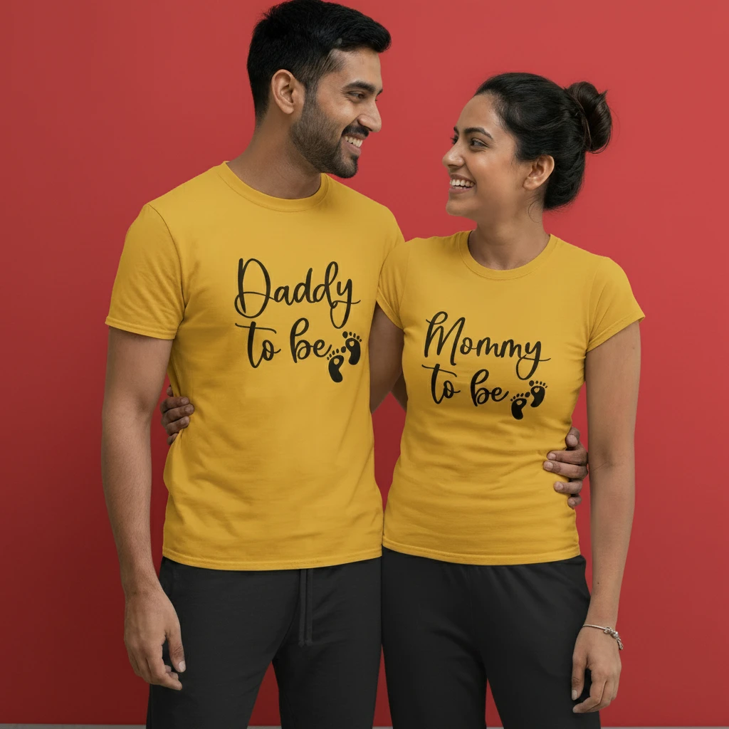 Mommy & Daddy To Be Matching T-Shirts 