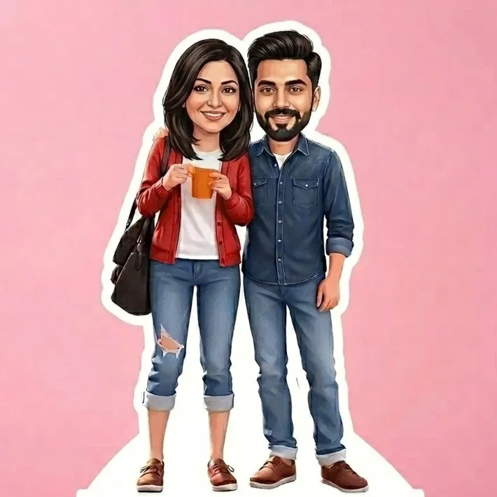 Personalized Couple Caricature Gift — photo 2