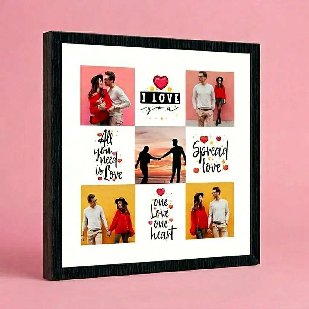 9 Grid Couple Photo Frame