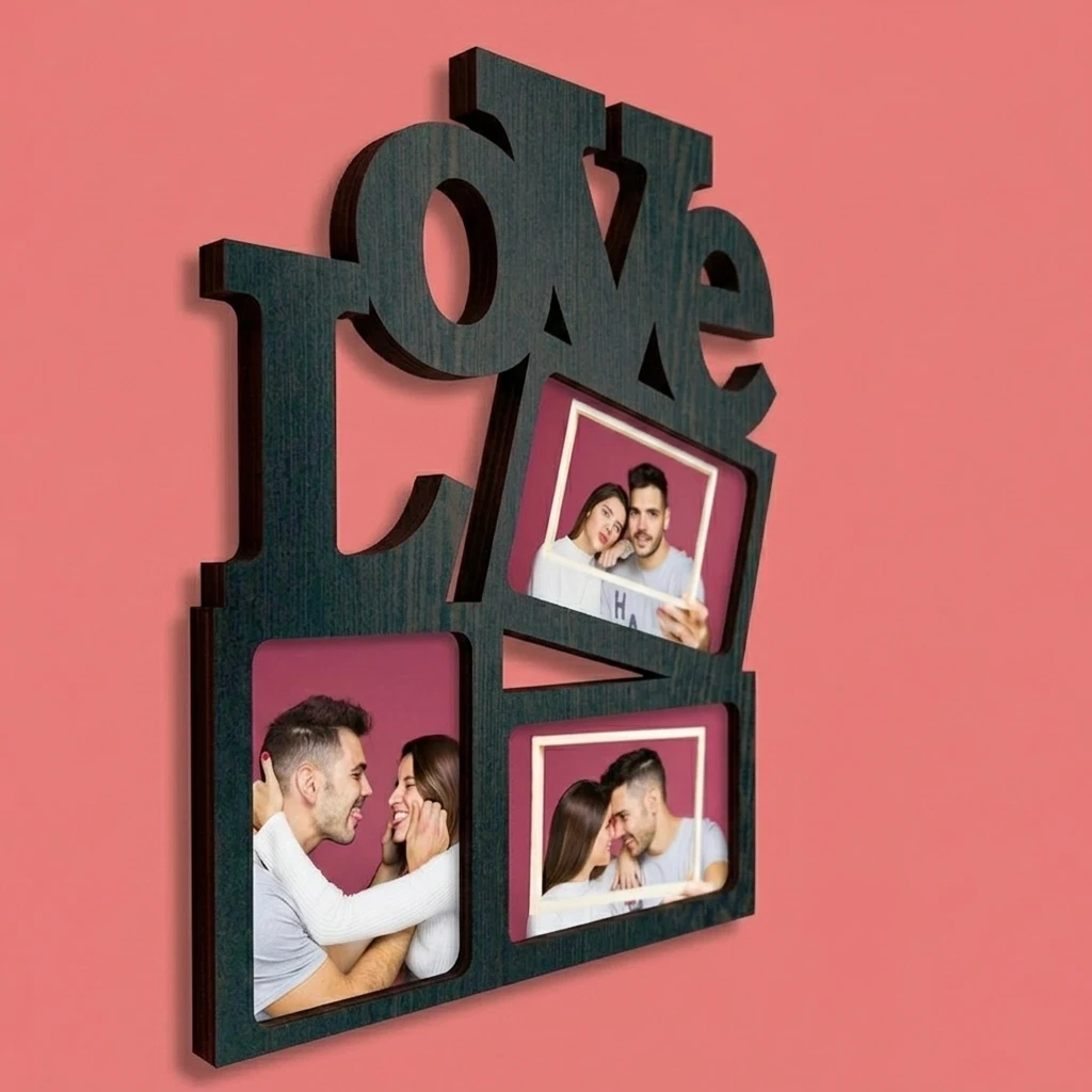 Wooden LOVE Cutout Collage Frame — photo 2