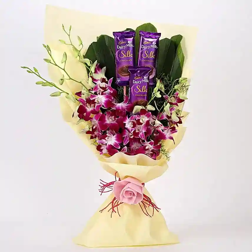 Majestic Orchid with Silky Dairy Milk