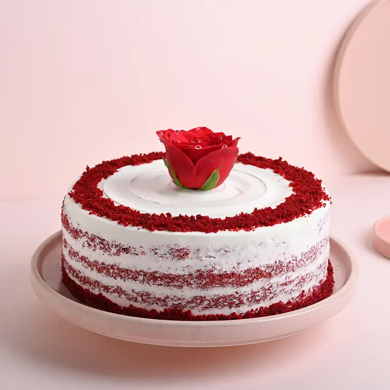 Red Roses with Cake