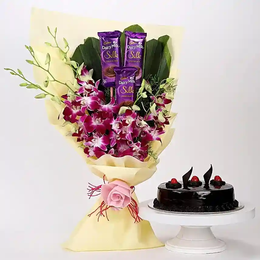 Majestic Orchid with Silky Dairy Milk