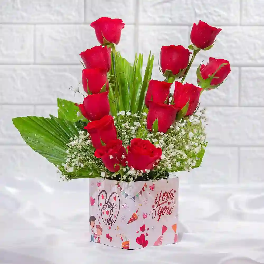 Rose Box with Ferrero Rocher