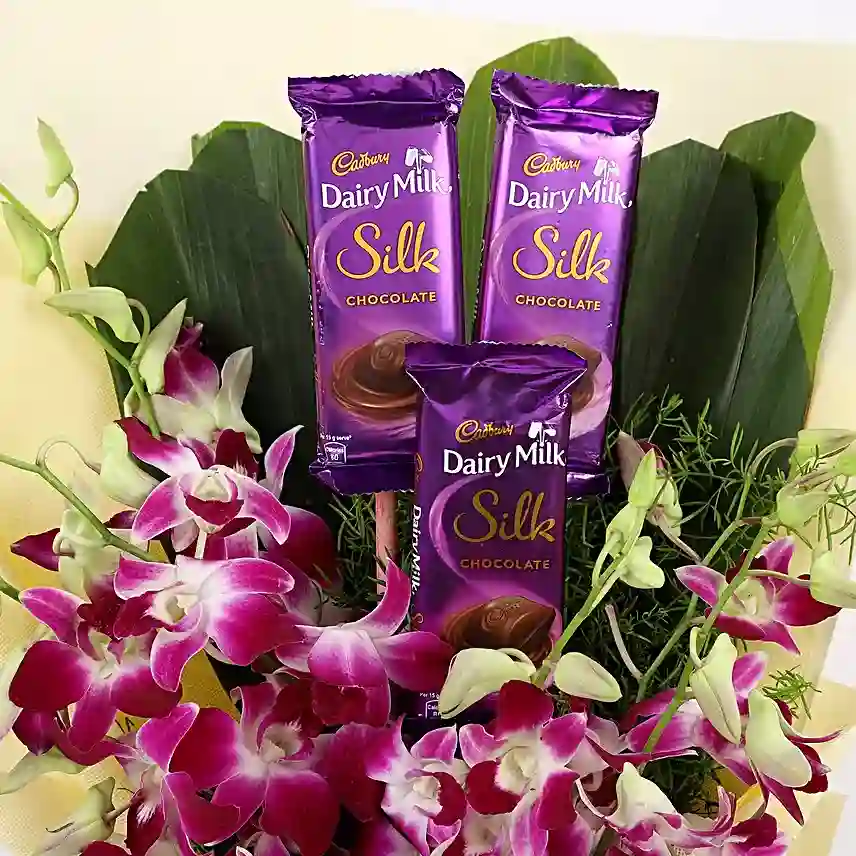 Majestic Orchid with Silky Dairy Milk
