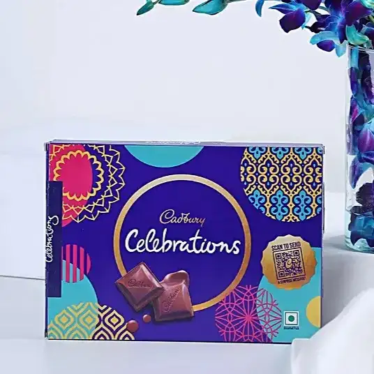 Radiant Orchid Vase with Chocolate