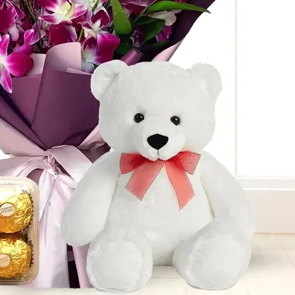 Purple Bloom with Teddy