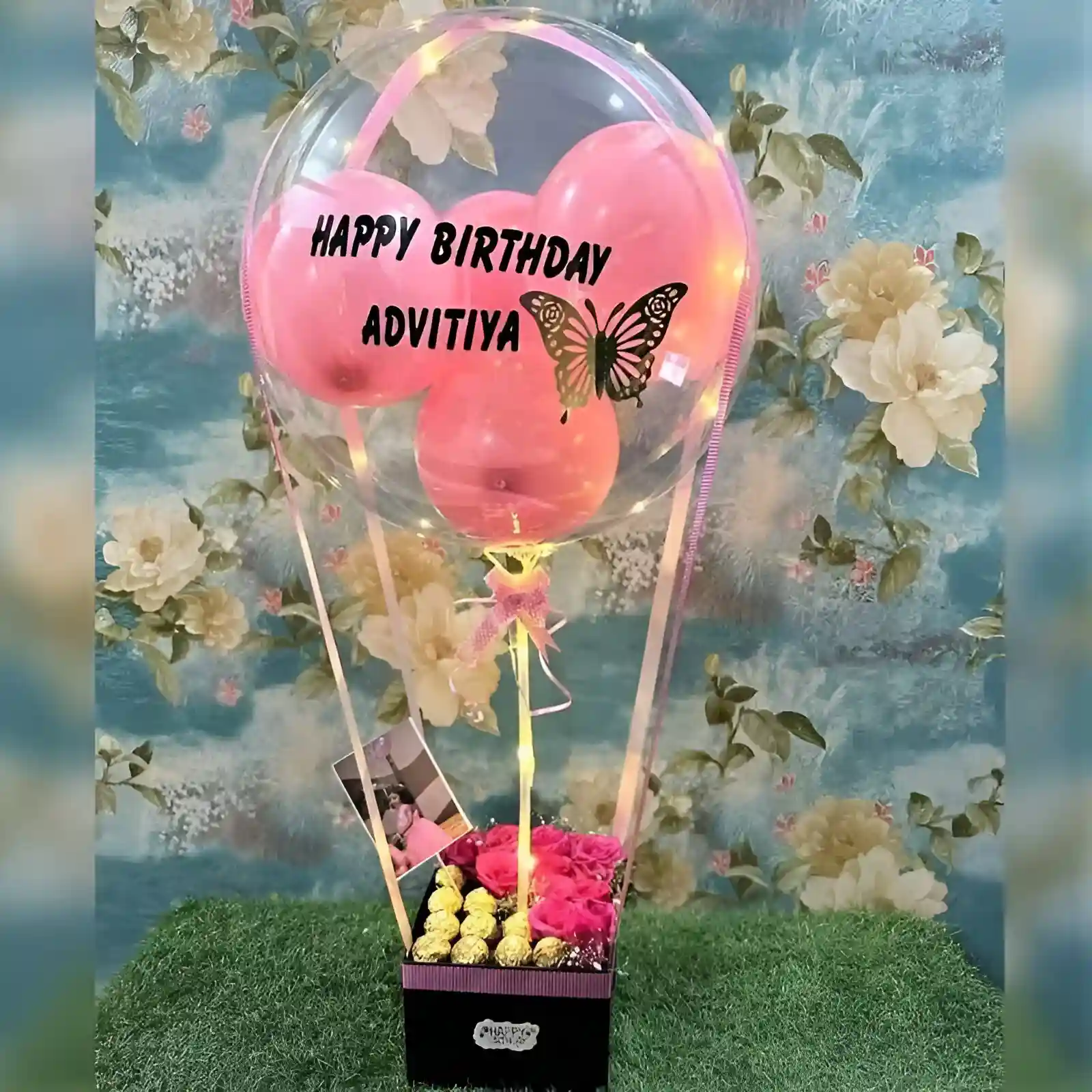Pastel Pink Flower n Chocolate Bouquet
