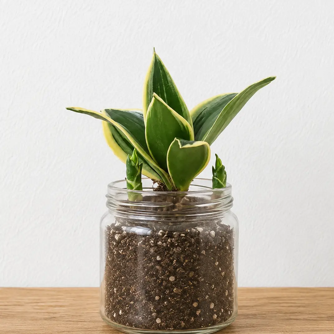Snake Plant in Terrarium Jar — photo 2