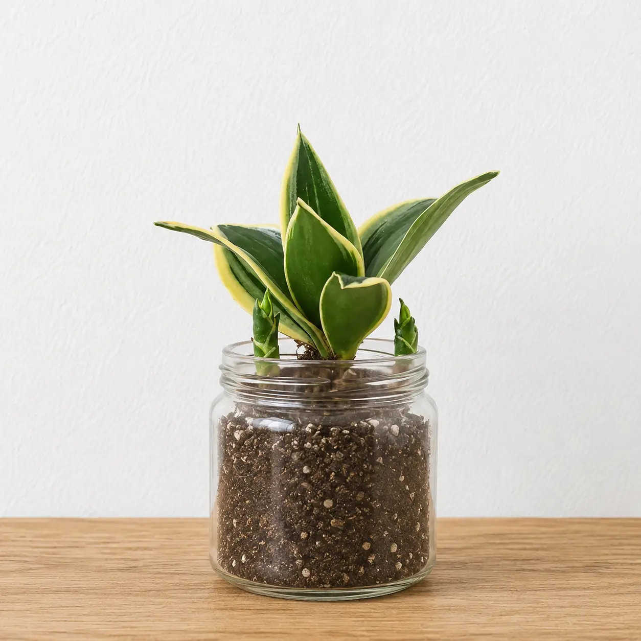 Snake Plant in Terrarium Jar
