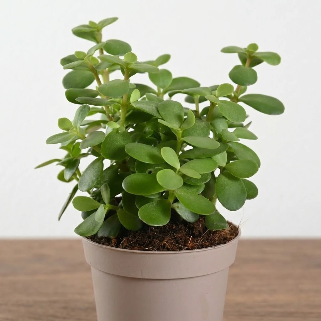 Jade Plant in Grey Pot