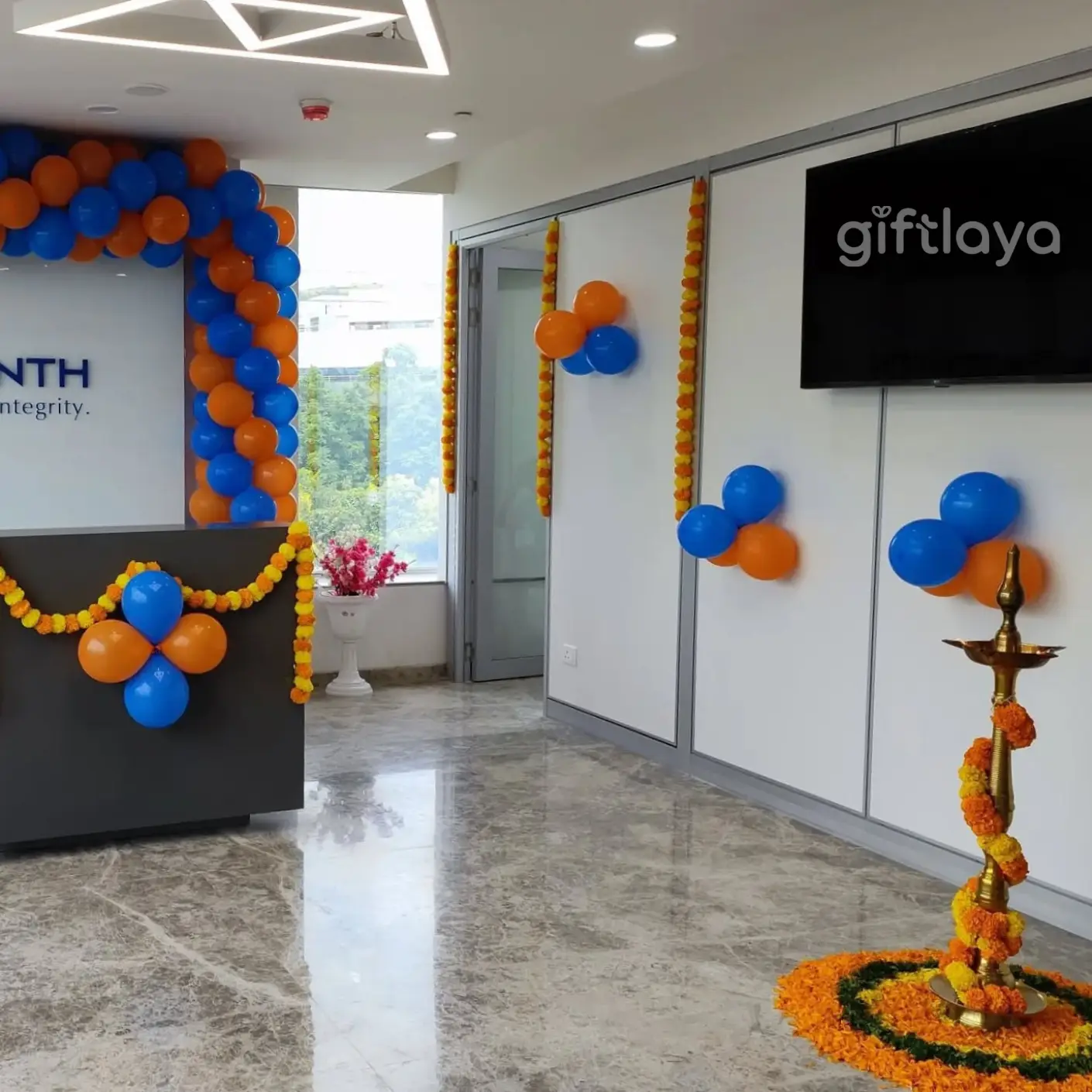 Diwali Office Decoration With Balloons