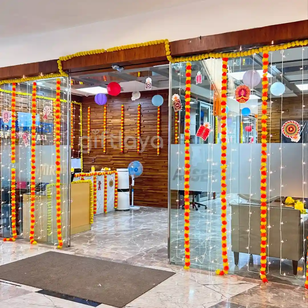 office Gate and Reception Diwali Decoration
