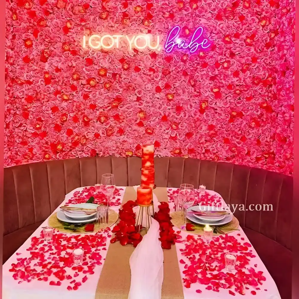 Cozy Candle Light Dinner Setup