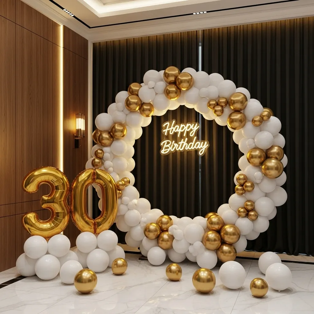 Trendy Birthday Ring Balloon Decor
