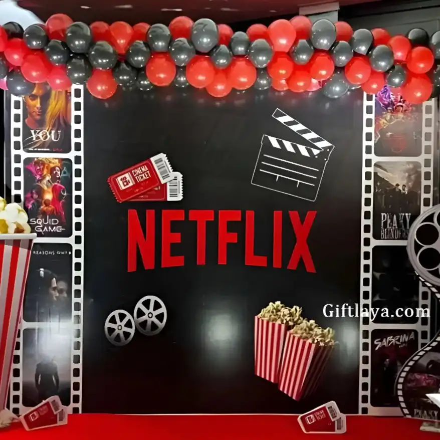 Netflix Theme Birthday Decoration