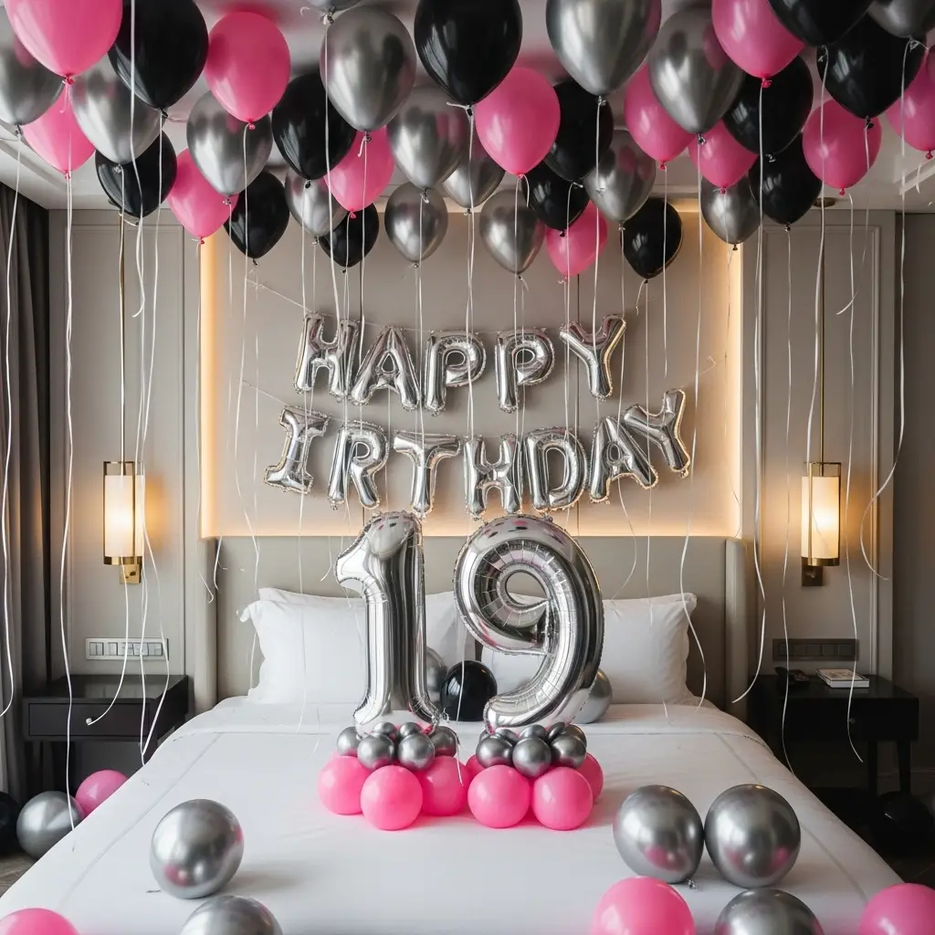 Romantic 19th Birthday Decoration for Girl