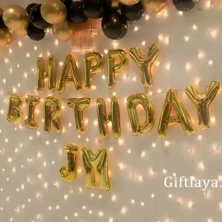 Simple Light Birthday Decoration at Home