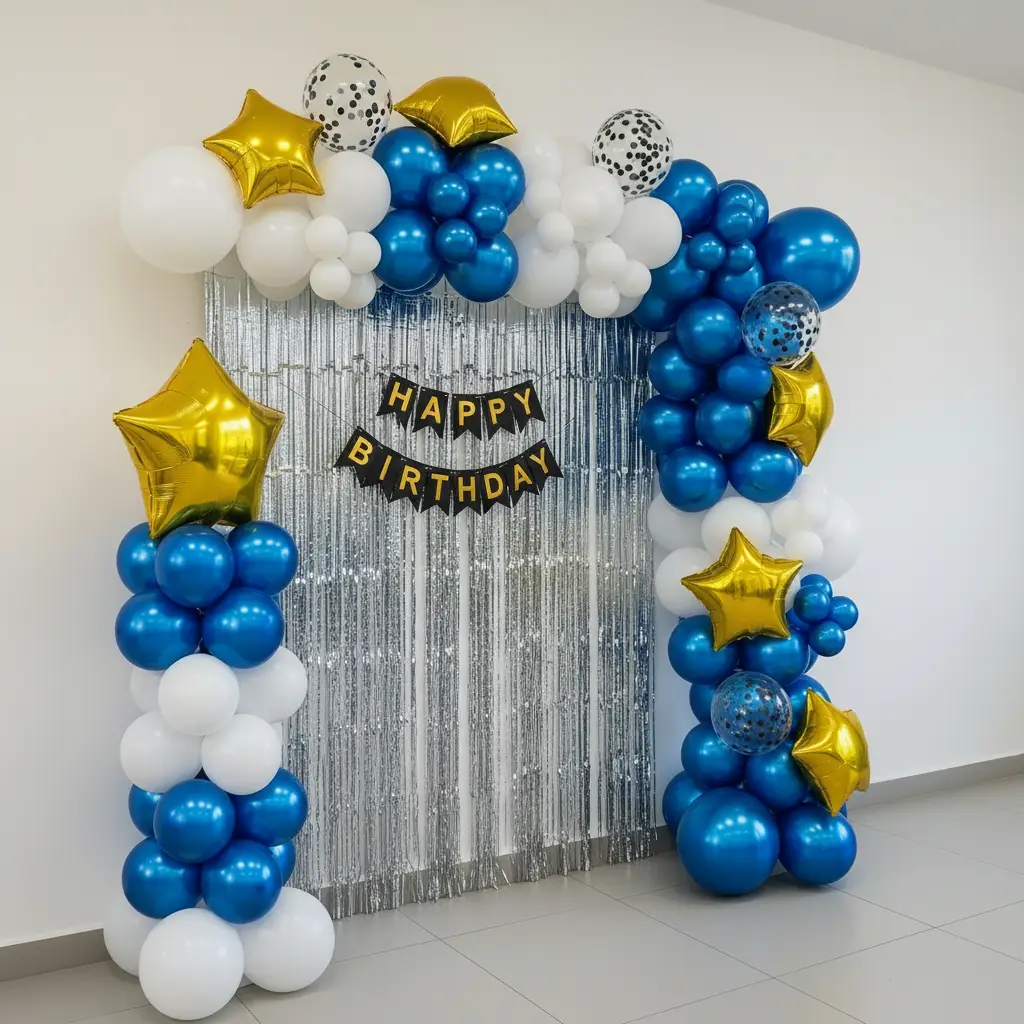 Premium Metallic Blue Balloon Decoration