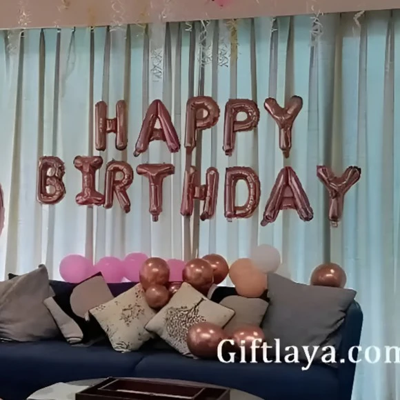 Rose Gold Birthday Decoration