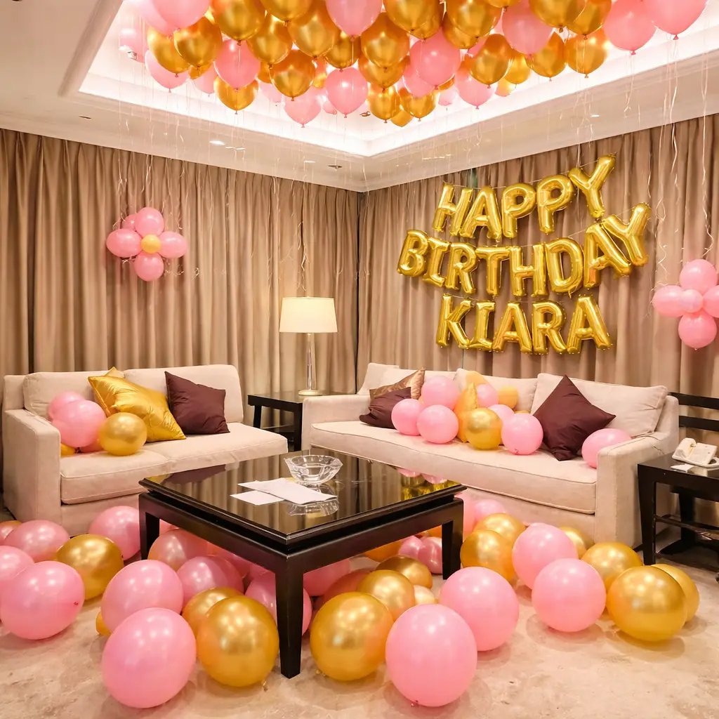 Luxury Pink Gold Party Decoration