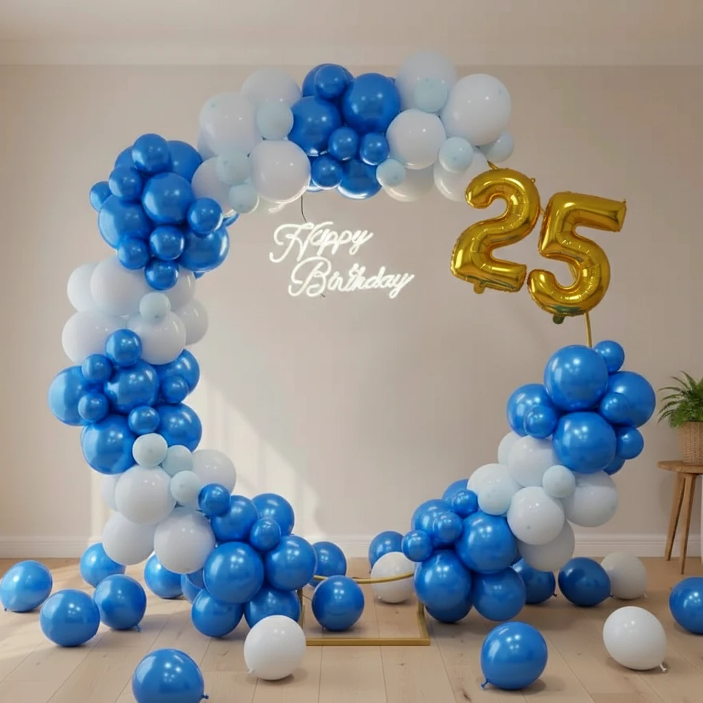 Luxury Blue Balloon Milestone Decoration