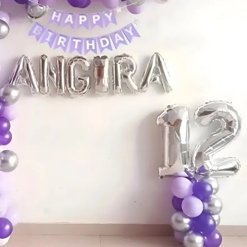 Purple Birthday Decoration