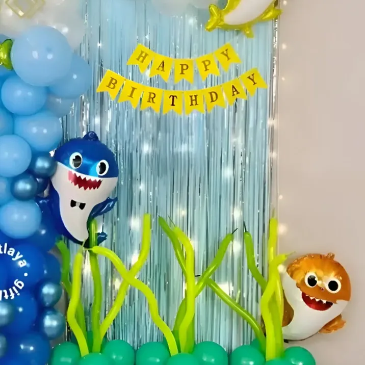 Simple Baby Shark Balloon Decoration