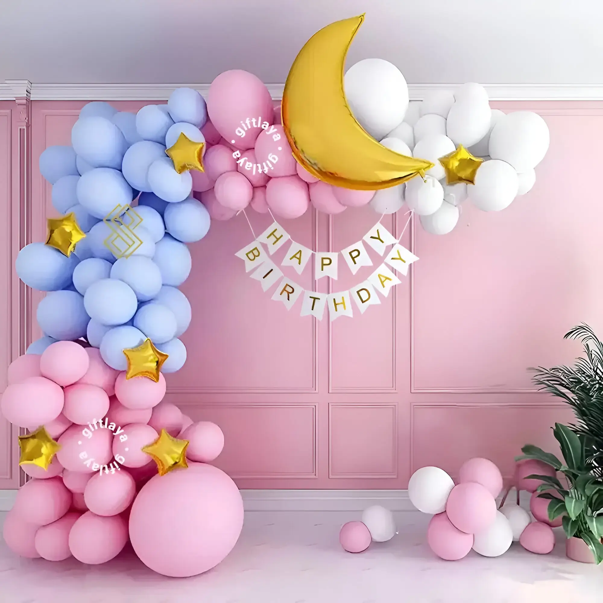 Star Moon Balloon Arch Decoration