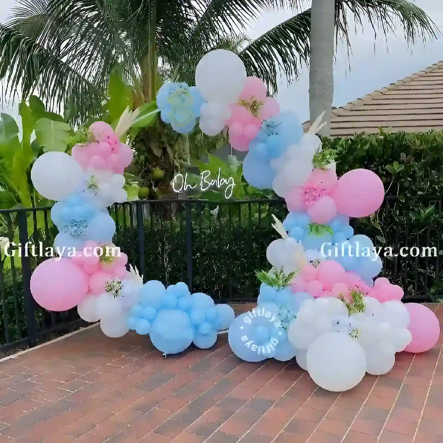 Pastel Balloons Oh Baby