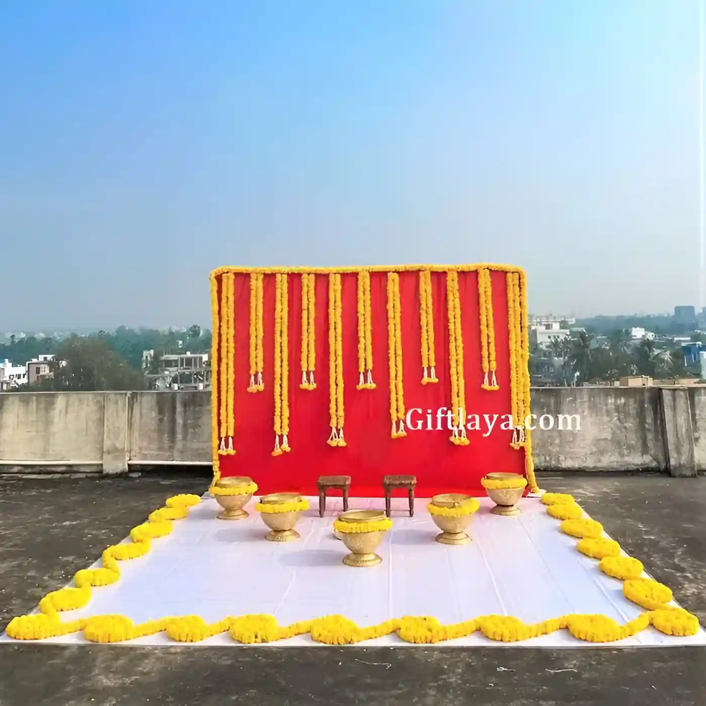 South Indian Haldi Decoration