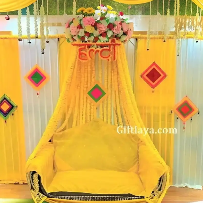 Home Flower Decoration for Haldi
