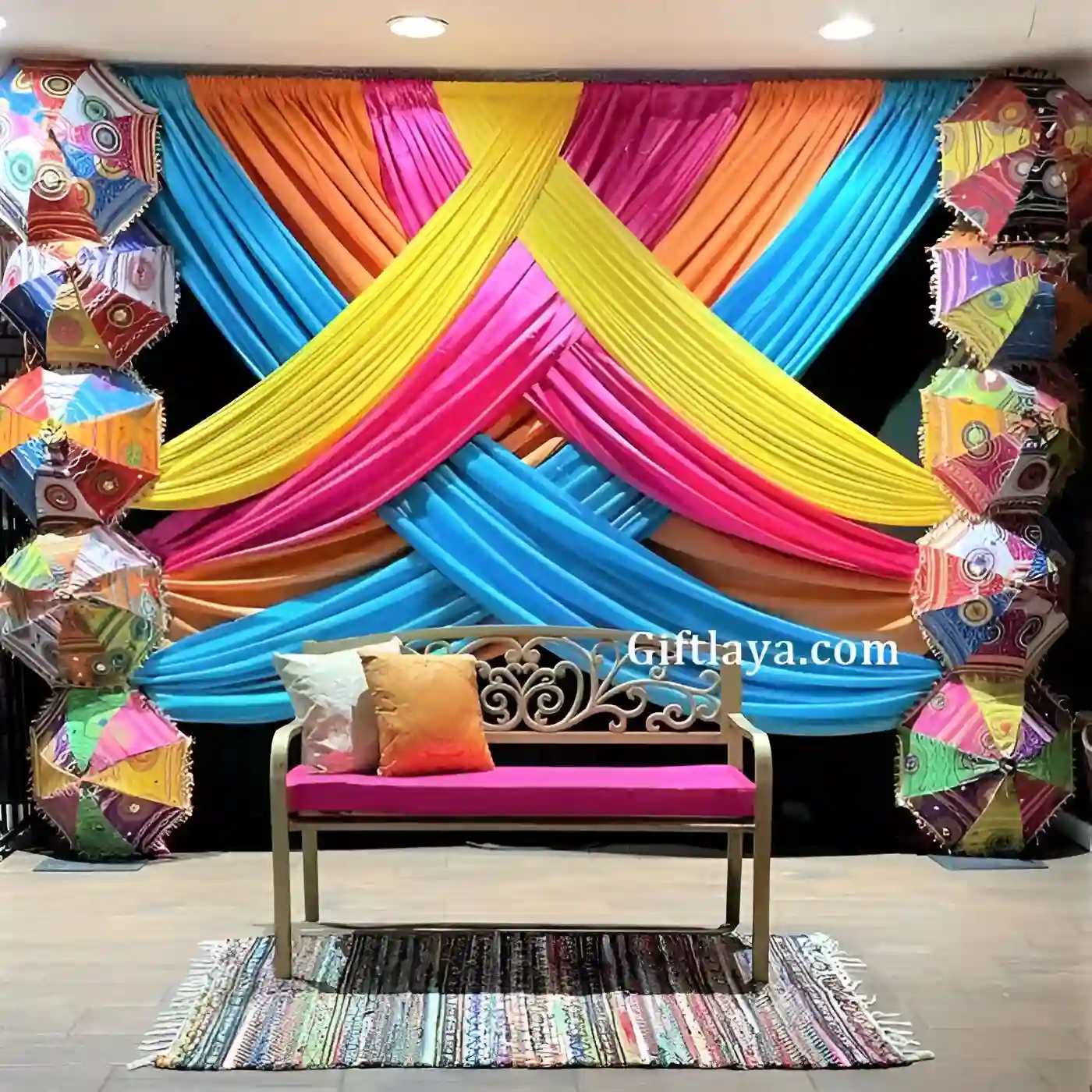 Simple Mehendi Decoration at Home
