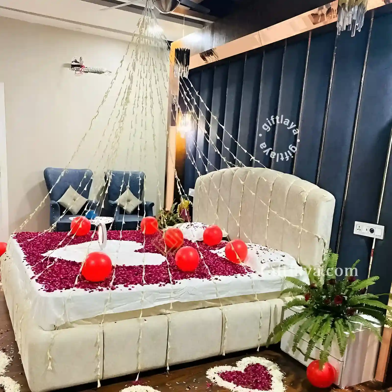 Suhaag Raat Wedding Bed Decoration