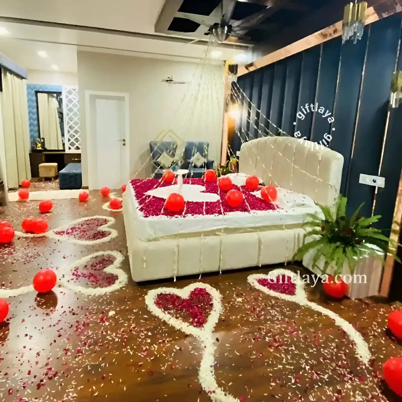 Suhaag Raat Wedding Bed Decoration