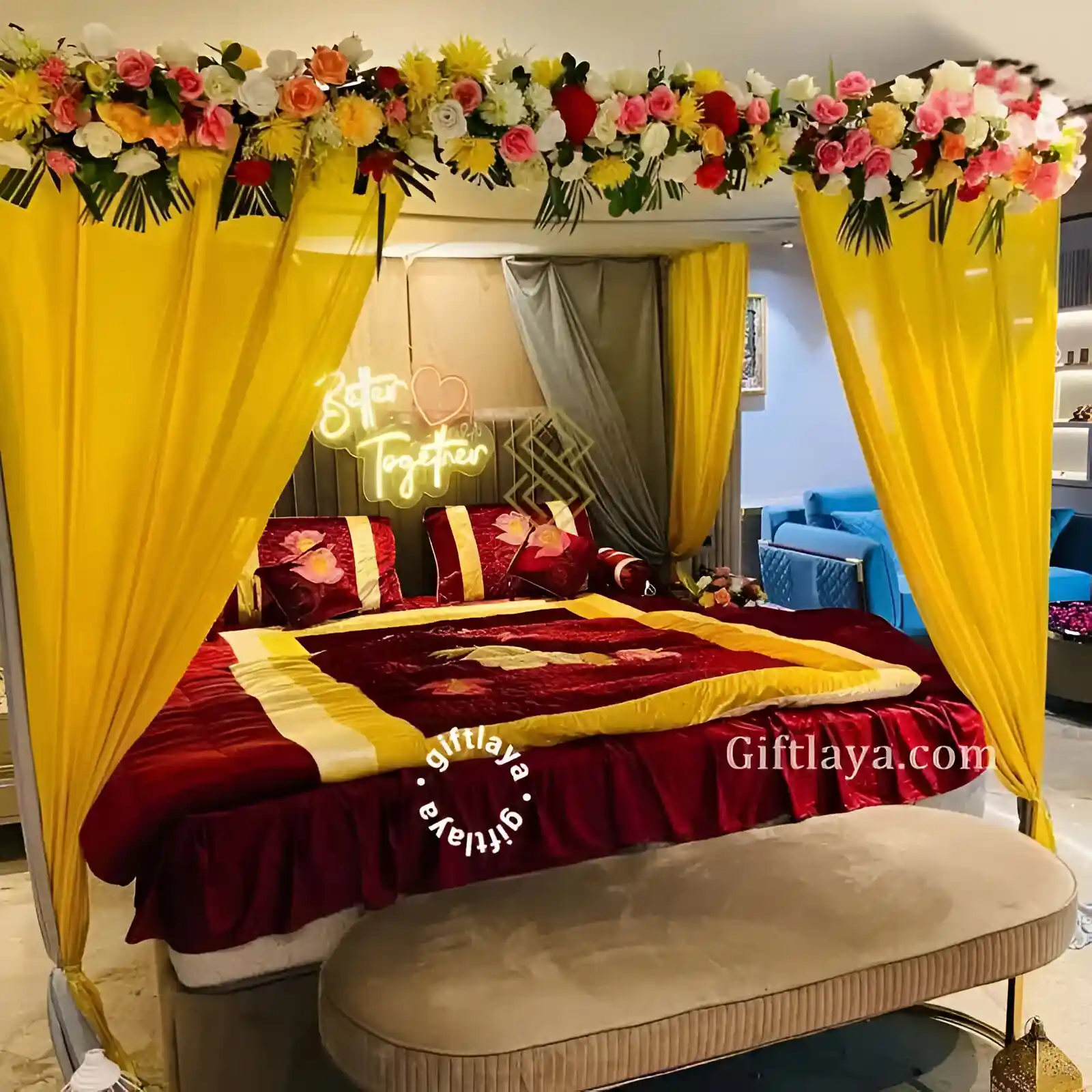 Wedding Night Bed Premium Decoration