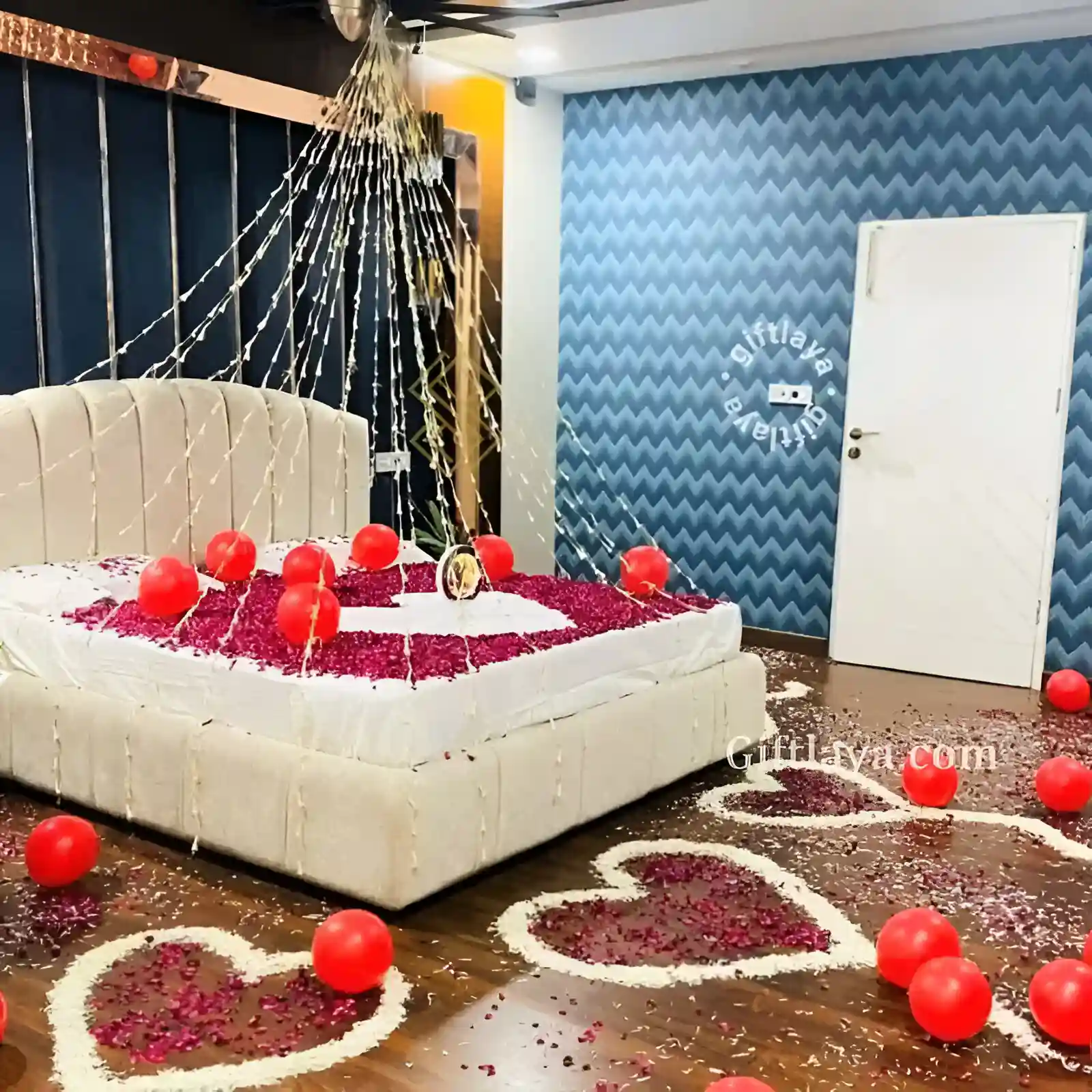 Suhaag Raat Wedding Bed Decoration
