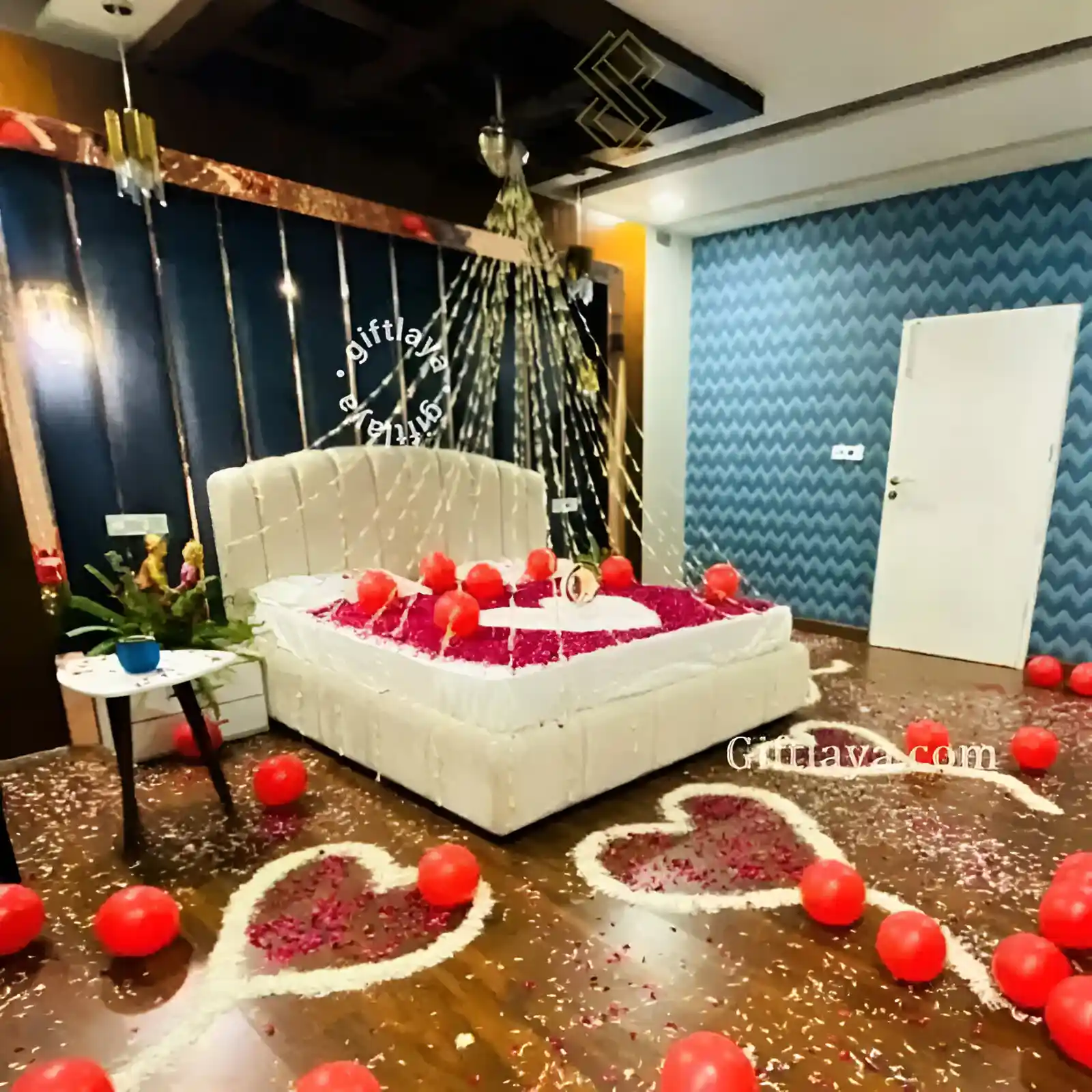 Suhaag Raat Wedding Bed Decoration