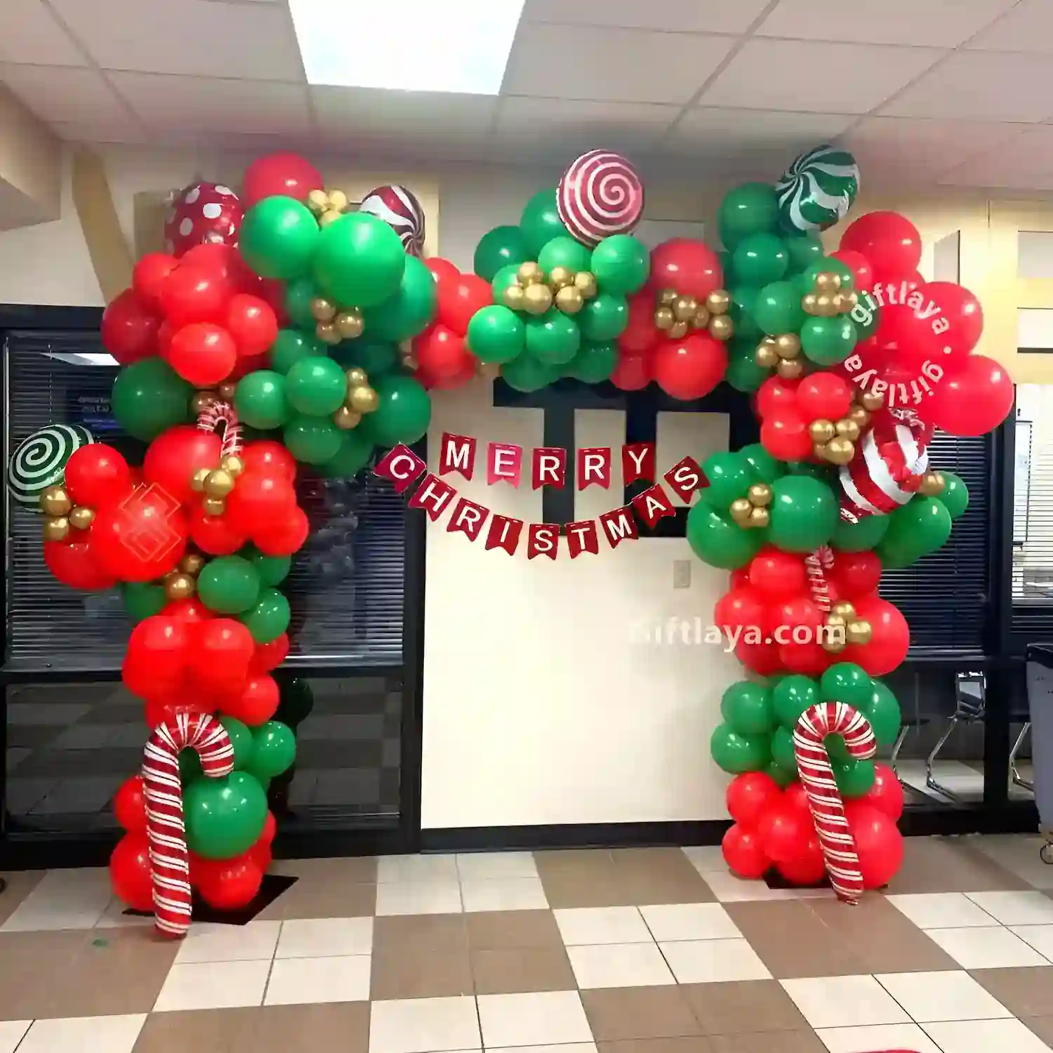 thumbnail image 2 of 16 Foil Christmas Balloons – Green, Red, And Santa Designs – Party Decor (UK Seller) 2 of 4