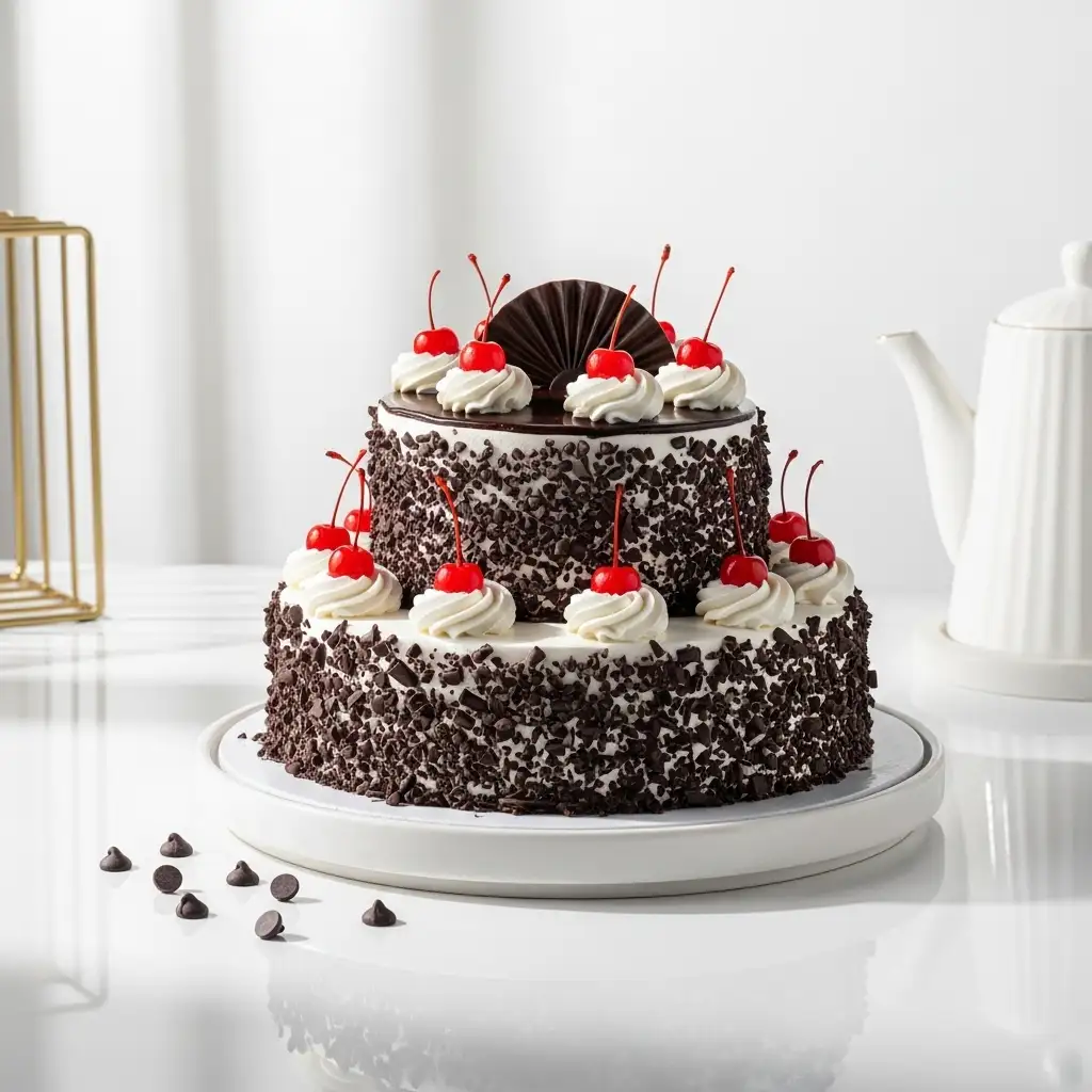 2 Tier Black Forest Cake