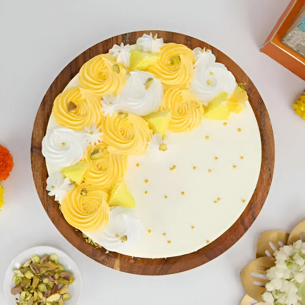 Royal Saffron Rasmalai Cake